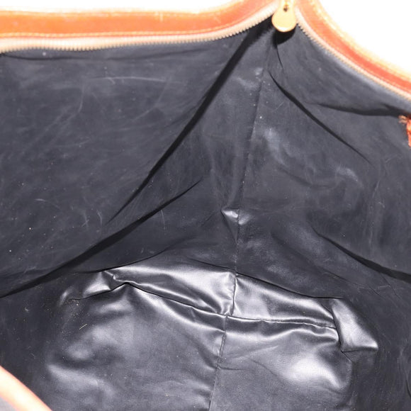BOTTEGAVENETA Boston Bag PVC Canvas Black Gold Auth 204244