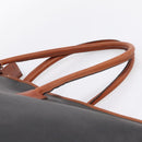 BOTTEGAVENETA Boston Bag PVC Canvas Black Gold Auth 204244-8
