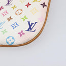 LOUIS VUITTON Monogram Multicolor Pochette MM Pouch White M60028 LV Auth 204245-15