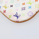 LOUIS VUITTON Monogram Multicolor Pochette MM Pouch White M60028 LV Auth 204245-16