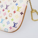 LOUIS VUITTON Monogram Multicolor Pochette MM Pouch White M60028 LV Auth 204245-8