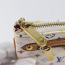 LOUIS VUITTON Monogram Multicolor Pochette MM Pouch White M60028 LV Auth 204245-10