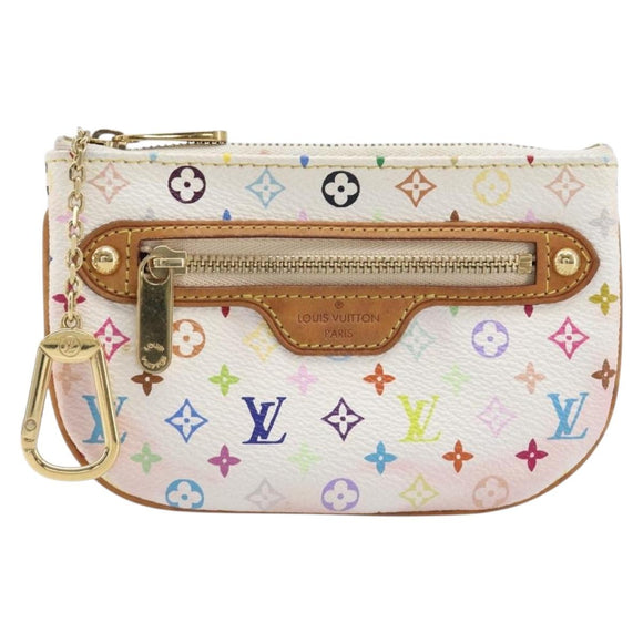 LOUIS VUITTON Monogram Multicolor Pochette MM Pouch White M60028 LV Auth 204245
