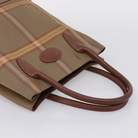 Burberrys Burberry Nova Check Hand Bag Canvas 4 Set Beige Auth 204246