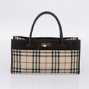 Burberrys Burberry Nova Check Hand Bag Canvas 4 Set Beige Auth 204246-14