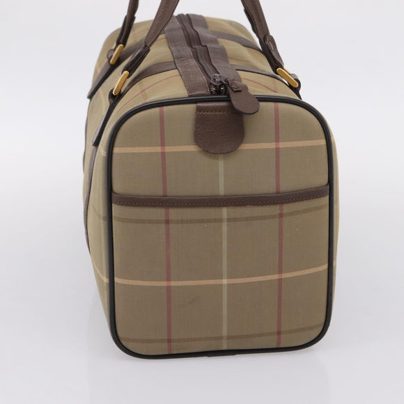 Burberrys Burberry Nova Check Hand Bag Canvas 4 Set Beige Auth 204246