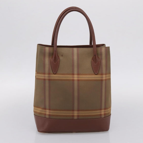 Burberrys Burberry Nova Check Hand Bag Canvas 4 Set Beige Auth 204246