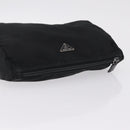 PRADA Pouch Nylon 4 Set Black Silver gold Auth 204250-5