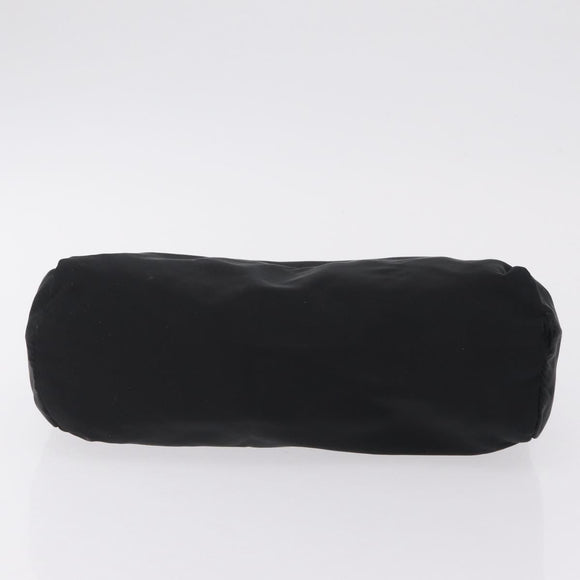 PRADA Pouch Nylon 4 Set Black Silver gold Auth 204250