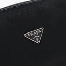 PRADA Pouch Nylon 4 Set Black Silver gold Auth 204250-9