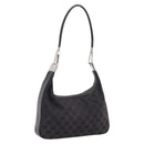 GUCCI GG Canvas Shoulder Bag Black Silver 001 3812 Auth 204252-1
