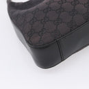 GUCCI GG Canvas Shoulder Bag Black Silver 001 3812 Auth 204252-11