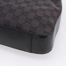 GUCCI GG Canvas Shoulder Bag Black Silver 001 3812 Auth 204252-12