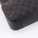 GUCCI GG Canvas Shoulder Bag Black Silver 001 3812 Auth 204252-13