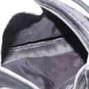 GUCCI GG Canvas Shoulder Bag Black Silver 001 3812 Auth 204252-16