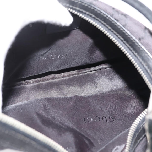 GUCCI GG Canvas Shoulder Bag Black Silver 001 3812 Auth 204252