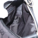 GUCCI GG Canvas Shoulder Bag Black Silver 001 3812 Auth 204252-17