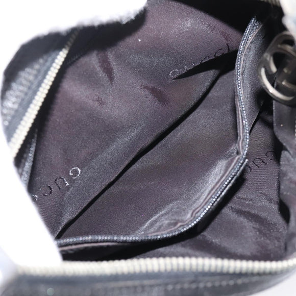 GUCCI GG Canvas Shoulder Bag Black Silver 001 3812 Auth 204252