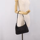 GUCCI GG Canvas Shoulder Bag Black Silver 001 3812 Auth 204252-22