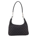 GUCCI GG Canvas Shoulder Bag Black Silver 001 3812 Auth 204252-3