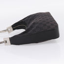 GUCCI GG Canvas Shoulder Bag Black Silver 001 3812 Auth 204252-4