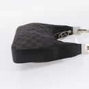 GUCCI GG Canvas Shoulder Bag Black Silver 001 3812 Auth 204252-5