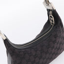GUCCI GG Canvas Shoulder Bag Black Silver 001 3812 Auth 204252-6