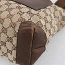 GUCCI GG Canvas Tote Bag Beige Silver 28893 Auth 204253-10