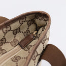 GUCCI GG Canvas Tote Bag Beige Silver 28893 Auth 204253-14