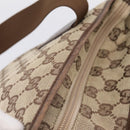 GUCCI GG Canvas Tote Bag Beige Silver 28893 Auth 204253-15