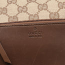 GUCCI GG Canvas Tote Bag Beige Silver 28893 Auth 204253-16
