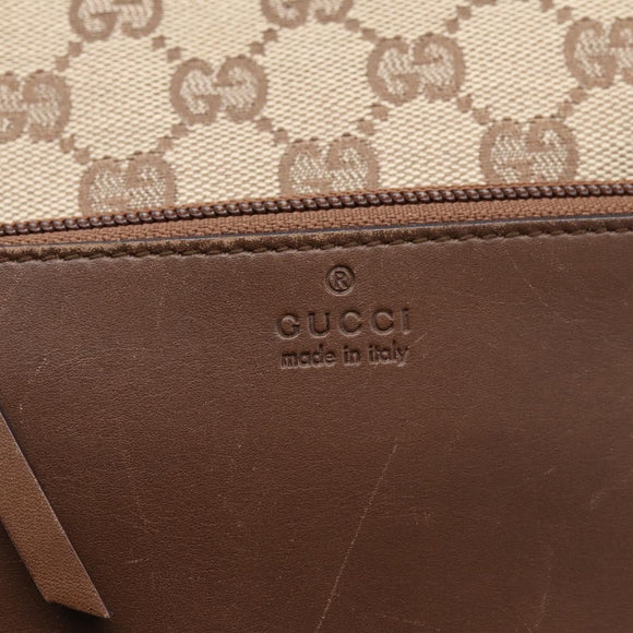 GUCCI GG Canvas Tote Bag Beige Silver 28893 Auth 204253