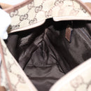 GUCCI GG Canvas Tote Bag Beige Silver 28893 Auth 204253-20