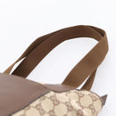 GUCCI GG Canvas Tote Bag Beige Silver 28893 Auth 204253-8
