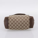 GUCCI GG Canvas Tote Bag Beige Silver 28893 Auth 204253-9