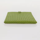 BOTTEGA VENETA INTRECCIATO iPad Case Leather Green Auth 204255-11