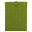 BOTTEGA VENETA INTRECCIATO iPad Case Leather Green Auth 204255-2