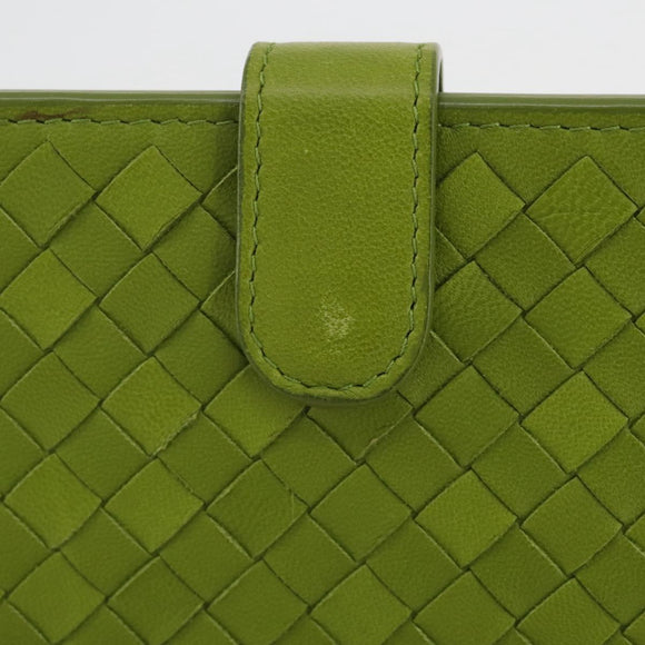 BOTTEGA VENETA INTRECCIATO iPad Case Leather Green Auth 204255