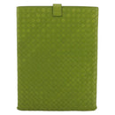 BOTTEGA VENETA INTRECCIATO iPad Case Leather Green Auth 204255-4