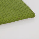 BOTTEGA VENETA INTRECCIATO iPad Case Leather Green Auth 204255-9