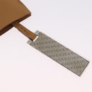 GUCCI GG Canvas Pouch Leather metal 5 Set Beige Silver black Auth 204257-17