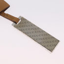 GUCCI GG Canvas Pouch Leather metal 5 Set Beige Silver black Auth 204257-18