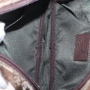 GUCCI GG Canvas Pouch Leather metal 5 Set Beige Silver black Auth 204257-8
