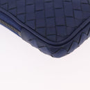 Bottega Veneta INTRECCIATO Shoulder Pouch Leather Navy 217589 Auth 204258-10