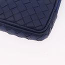 Bottega Veneta INTRECCIATO Shoulder Pouch Leather Navy 217589 Auth 204258-11