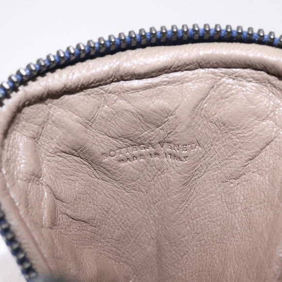 Bottega Veneta INTRECCIATO Shoulder Pouch Leather Navy 217589 Auth 204258