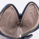 Bottega Veneta INTRECCIATO Shoulder Pouch Leather Navy 217589 Auth 204258-18