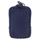 Bottega Veneta INTRECCIATO Shoulder Pouch Leather Navy 217589 Auth 204258-3
