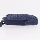 Bottega Veneta INTRECCIATO Shoulder Pouch Leather Navy 217589 Auth 204258-5