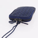 Bottega Veneta INTRECCIATO Shoulder Pouch Leather Navy 217589 Auth 204258-6